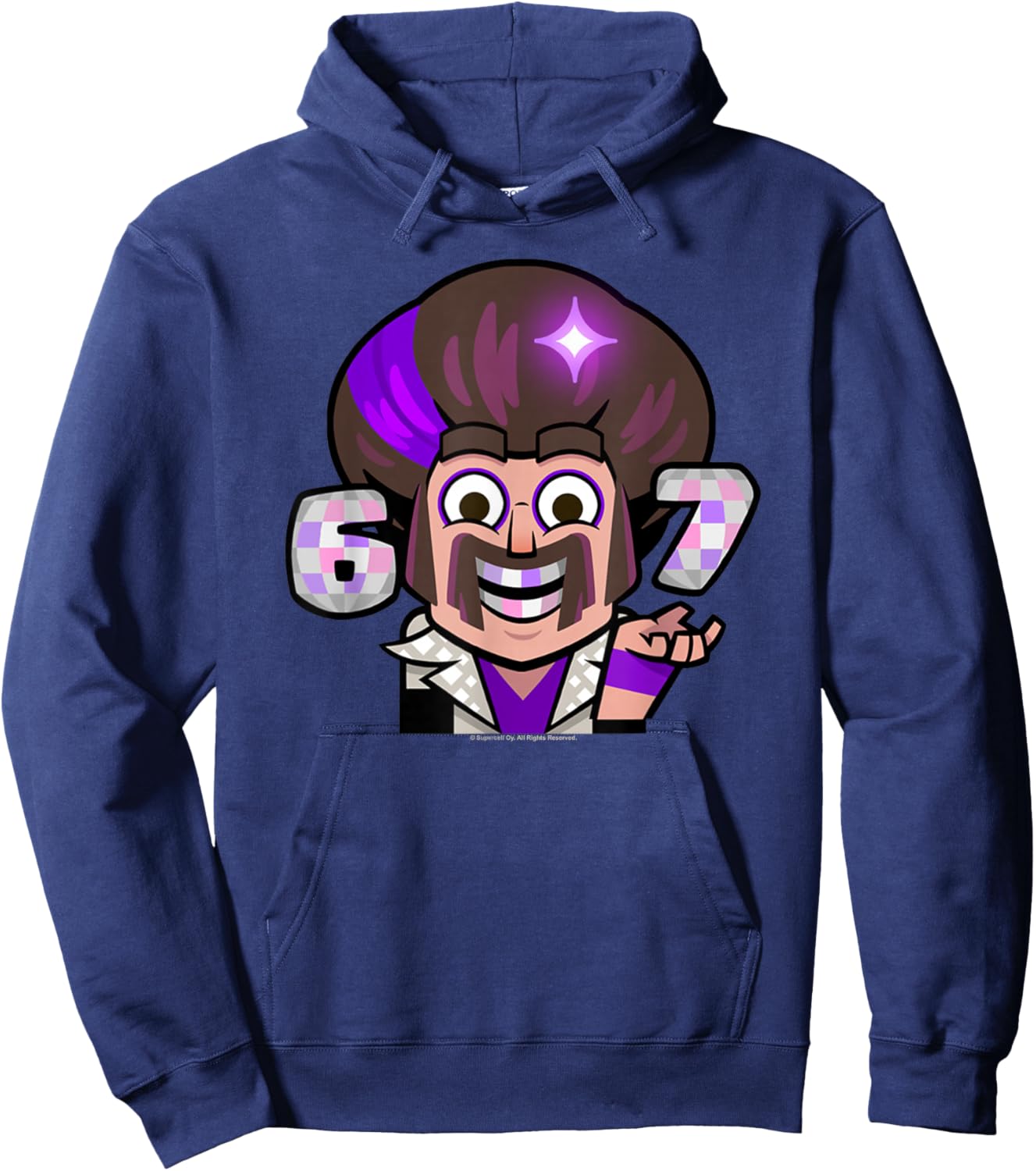 Clash Royale 6 7 Wizard Emote Mobile Game Emoji Hoodie - Hoodie | Navy