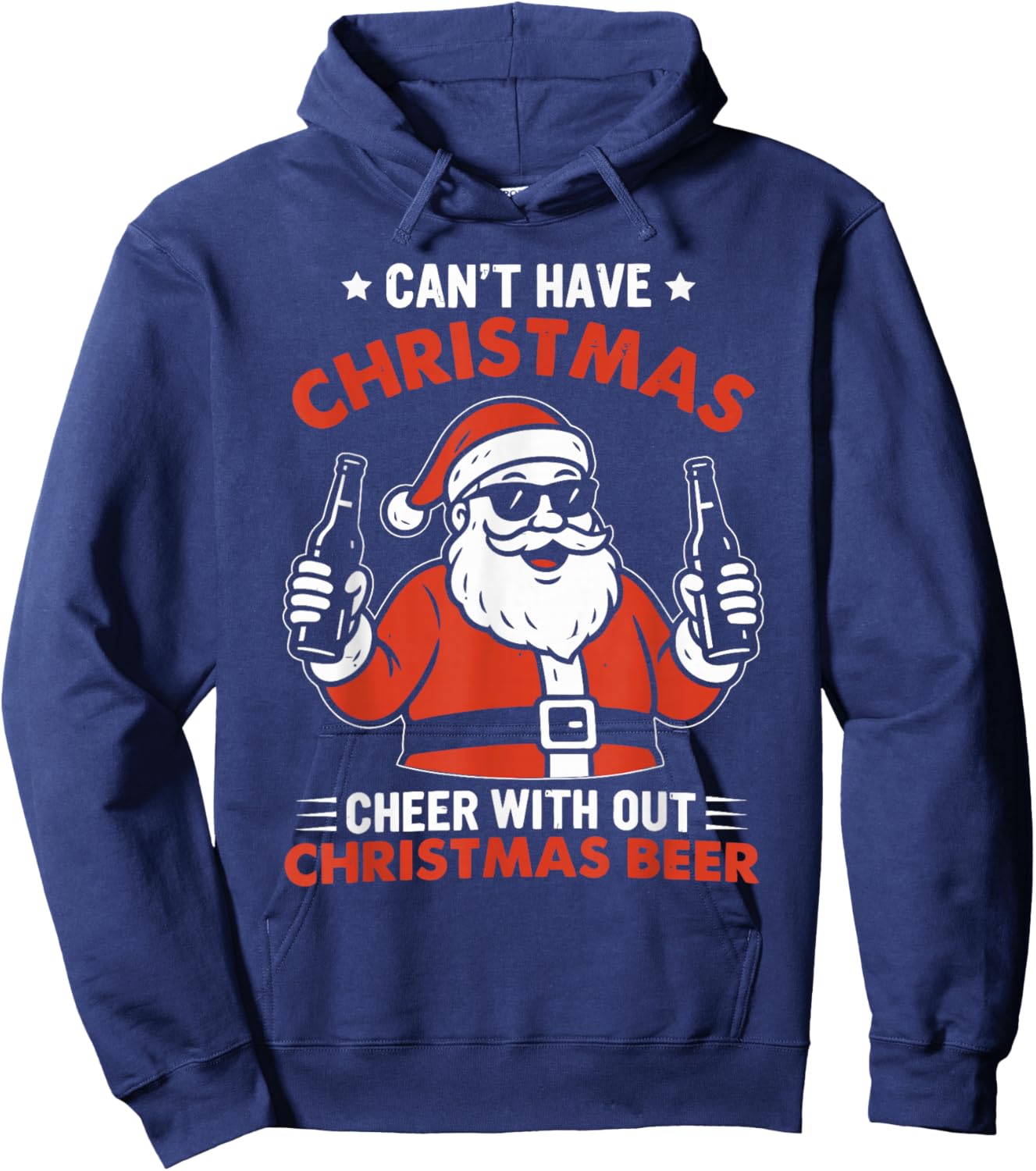 Can't Have Christmas Cheer Without Christmas Design Hoodie - Hoodie | Navy