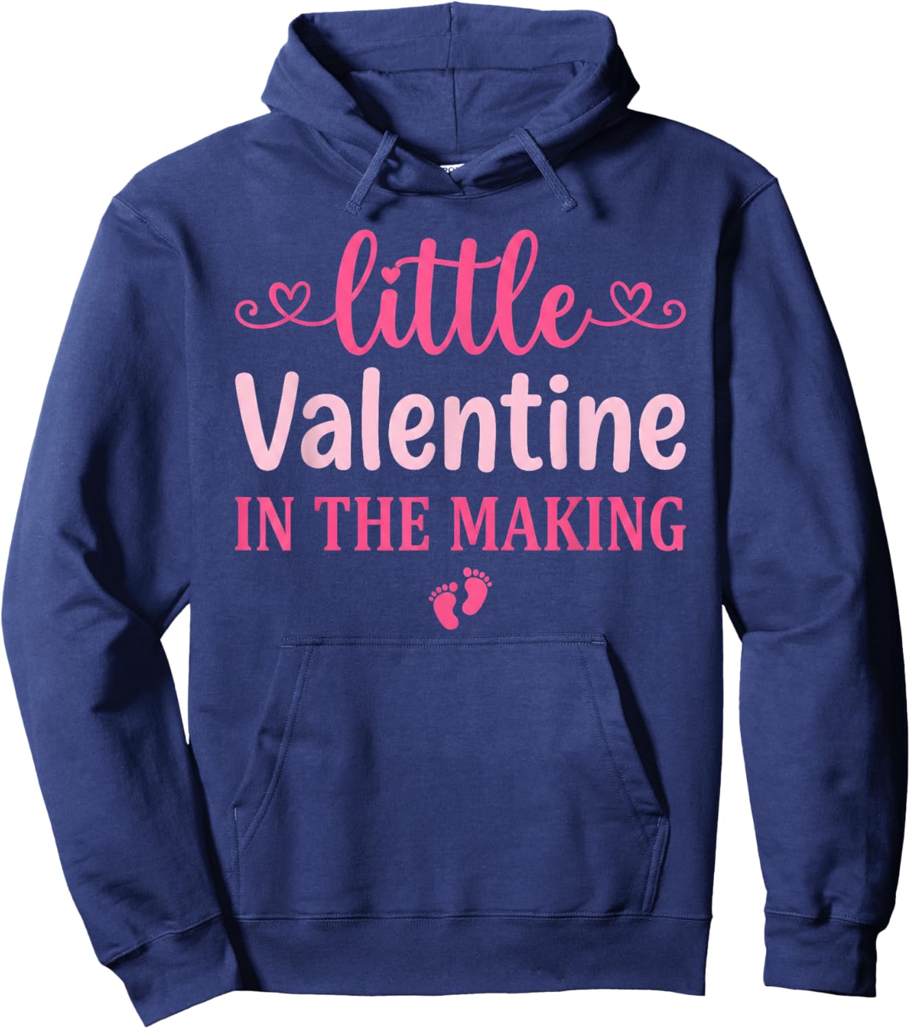 Little Valentine in The Making Valentine's Day Pregnancy Hoodie - Hoodie | Navy