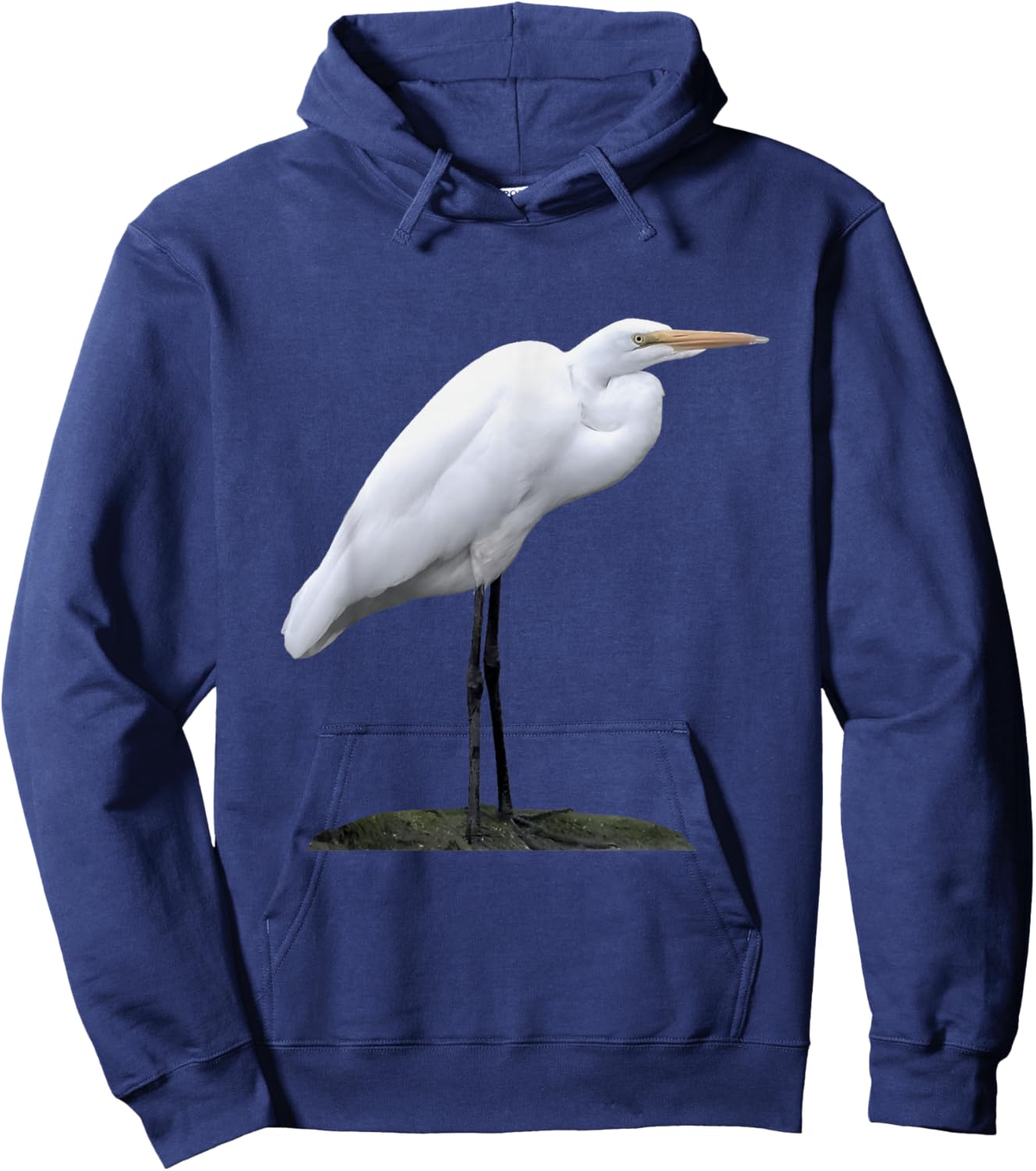 Great Egret : Wetland Wildlife Hoodie - Hoodie | Navy