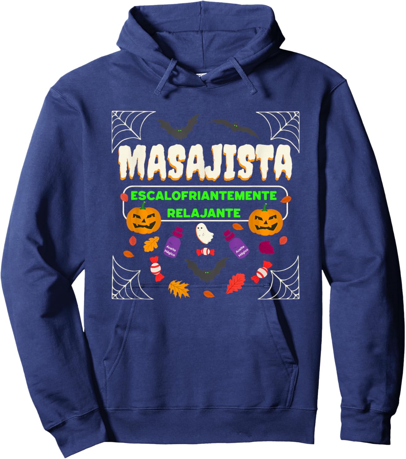 Funny Masseur – Chillingly Relaxing Halloween Hoodie - Hoodie | Navy