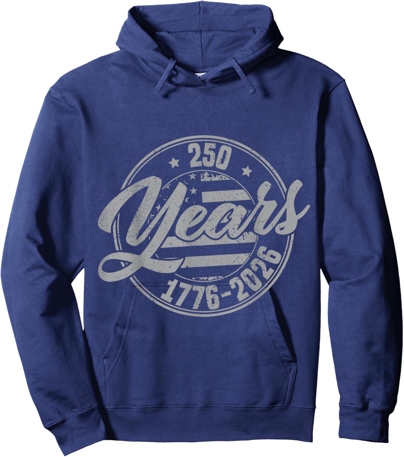 250 Years American Flag 1776-2026 250th Birthday 4th of July Hoodie - Hoodie | Navy