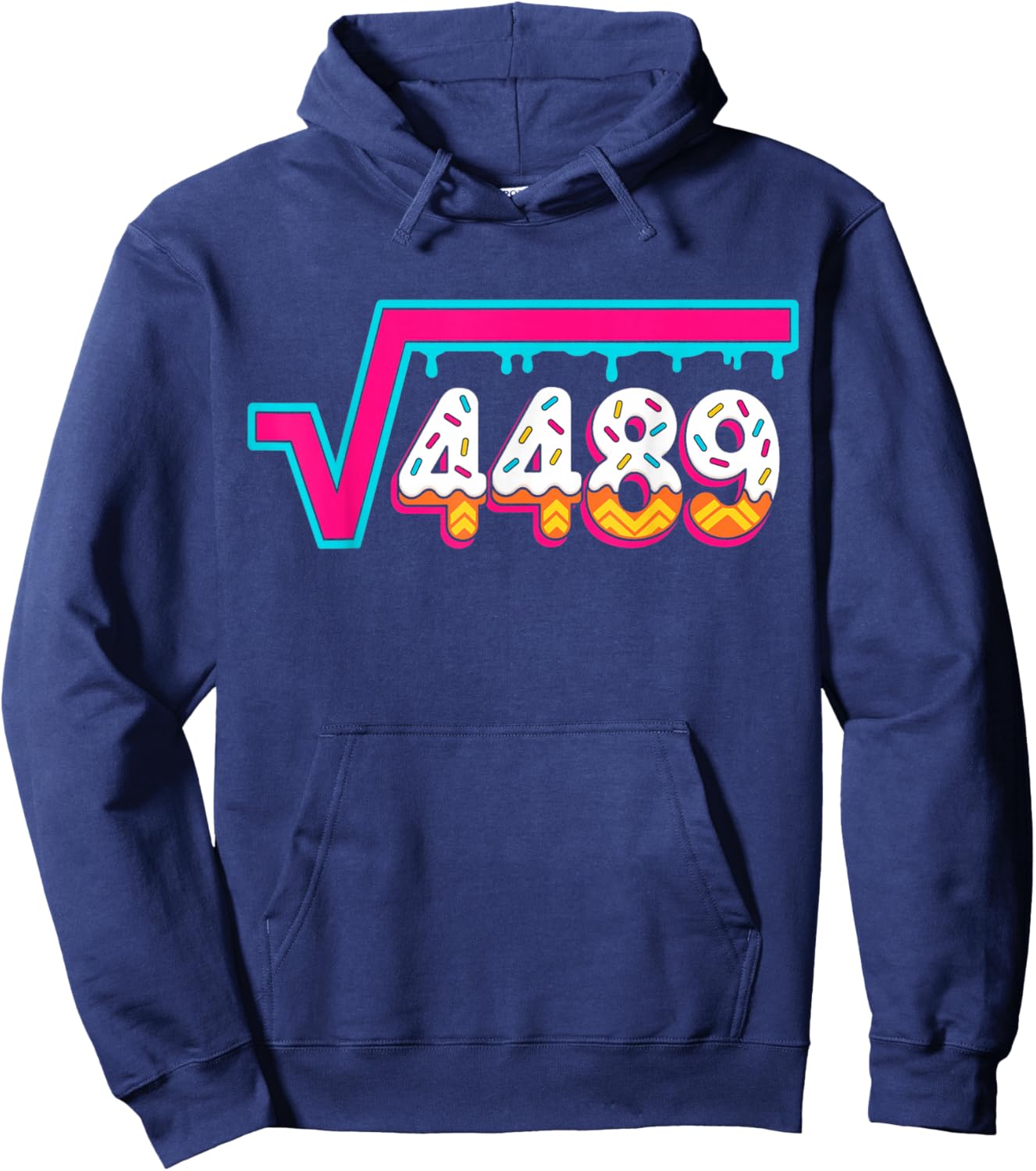 6 7 Vintage Funny Meme Square Root 4489 Slang Math Teacher Hoodie - Hoodie | Navy