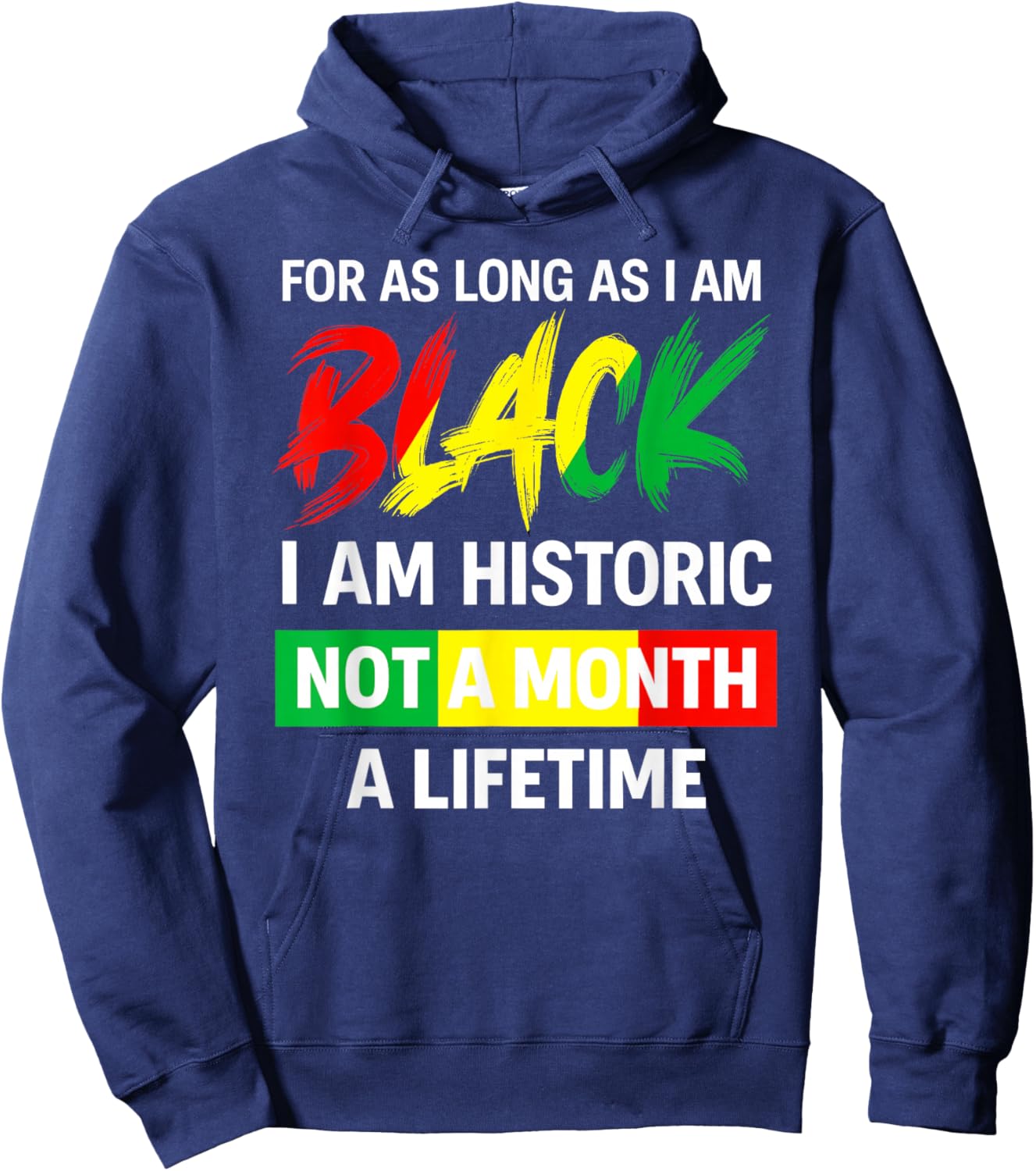 Black History Month Men Women Kids Patriotic African Hoodie - Hoodie | Navy