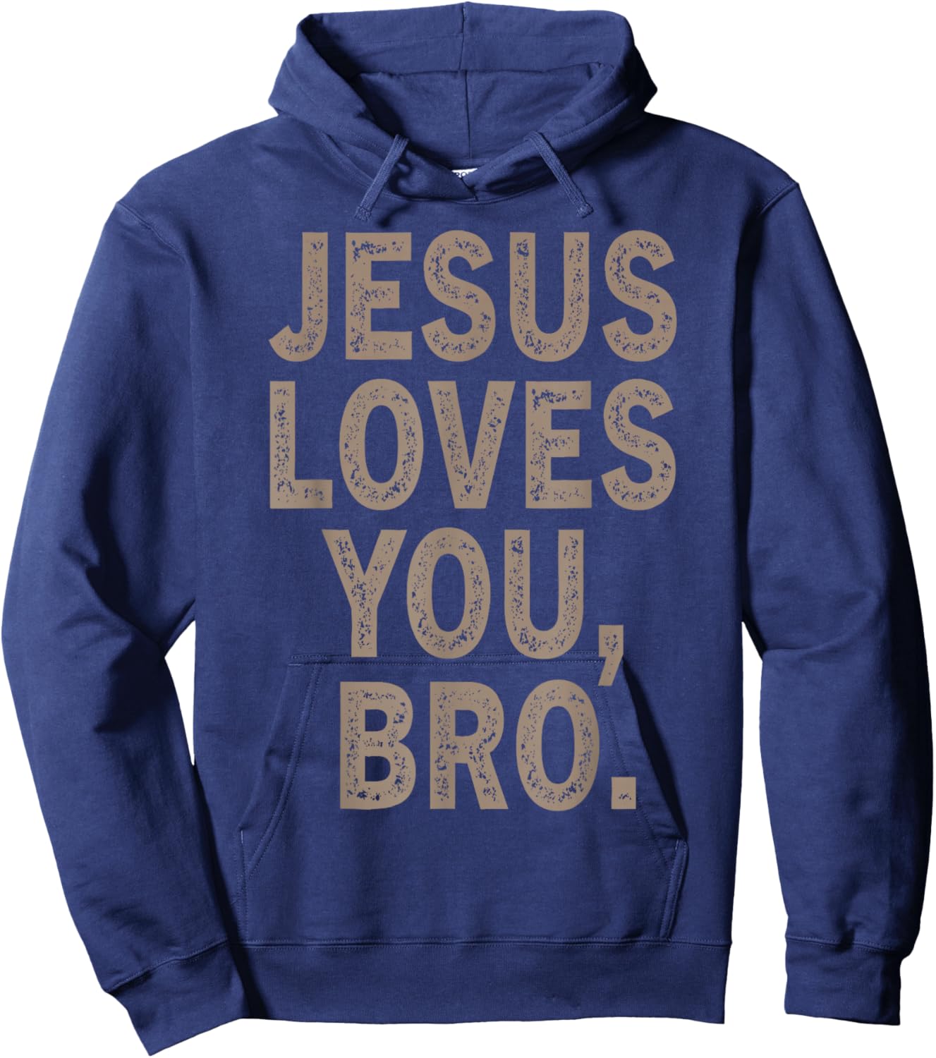 Jesus Loves You Bruh Funny Christian Men Boy Teen Girl Youth Hoodie - Hoodie | Navy