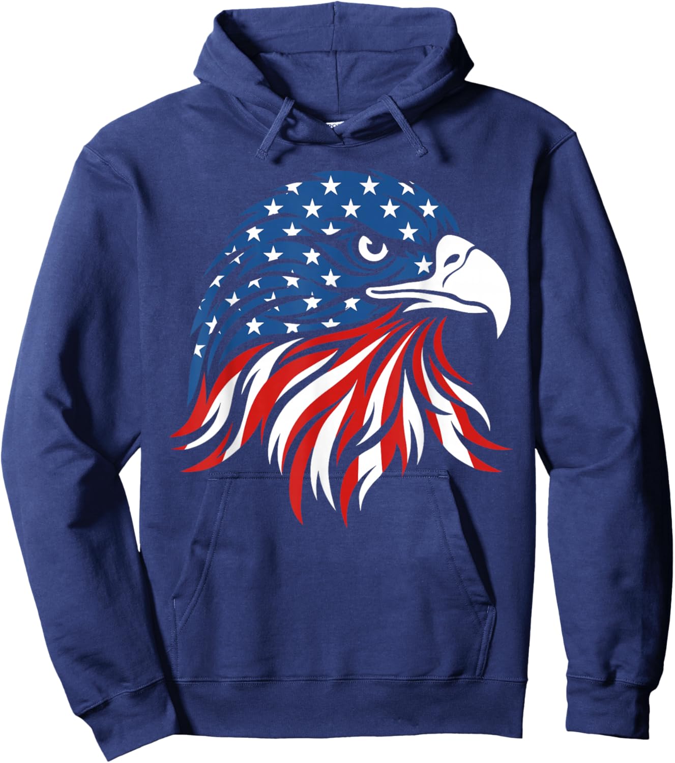 Bald Eagle 4th of July Independence Day Retro Eagle Hoodie - Hoodie | Navy