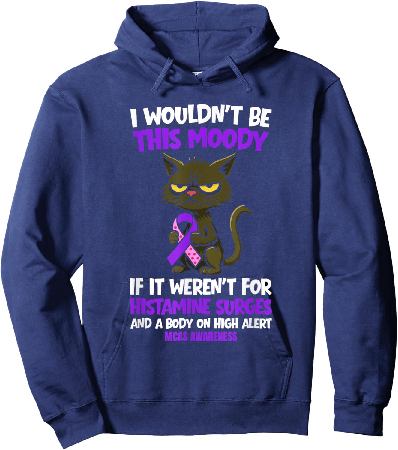 Mast Cell Activation Syndrome Awareness MCAS Warrior Hoodie - Hoodie | Navy