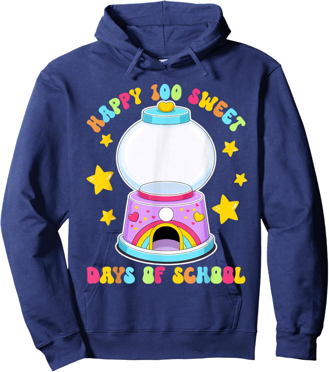Funny 100 Days of School Gumball Machine Empty DIY Project Hoodie - Hoodie | Navy