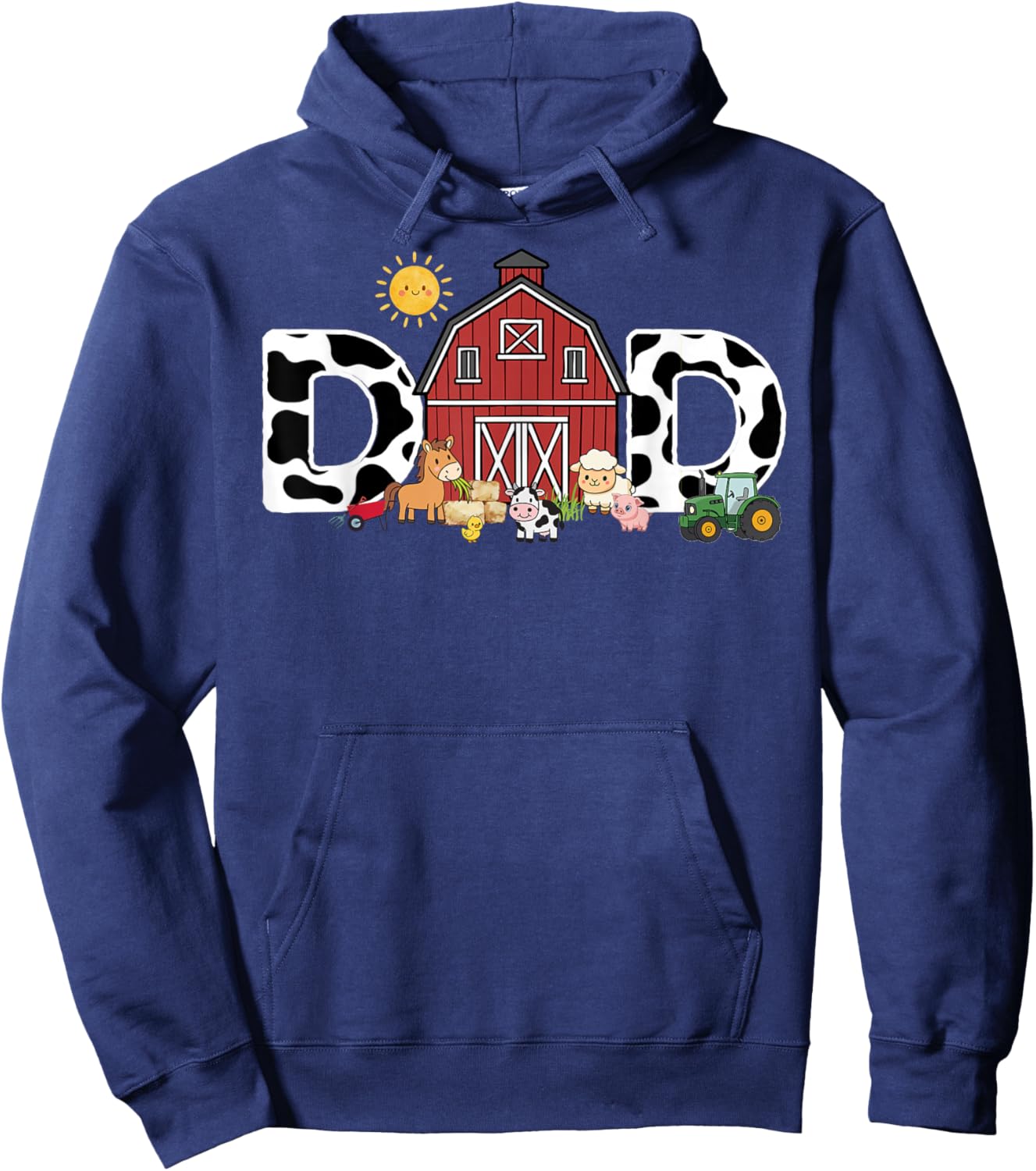 Birthday Farm Animal Dad Hoodie - Hoodie | Navy