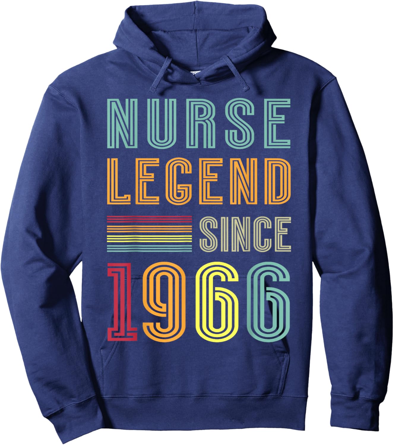 Nursing Legend 1966 Hospital Crew 60th Birthday Nurse Hoodie - Hoodie | Navy