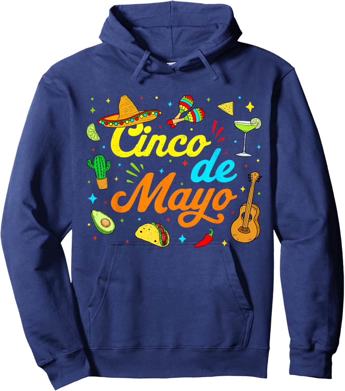 Cinco De Mayo Mexican Party 5 De Mayo Fiesta Men Women Kids Hoodie - Hoodie | Navy