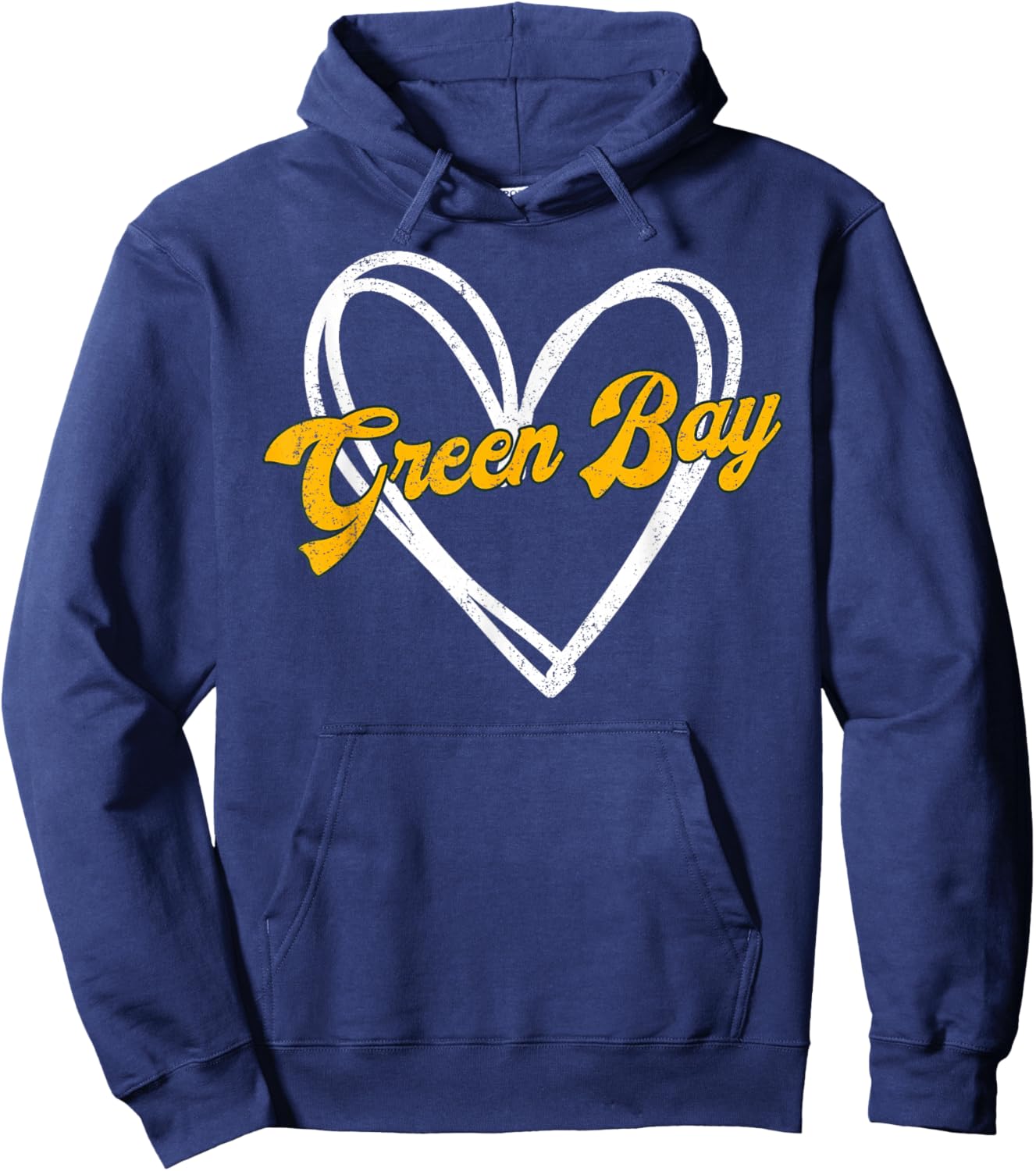 Green Bay Heart Women Girl Kid Hoodie - Hoodie | Navy
