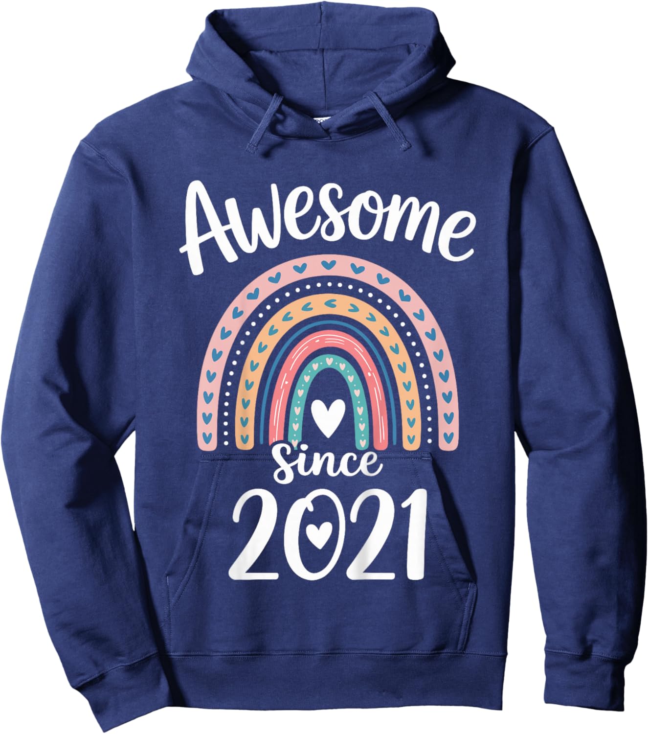 Awesome Since 2021 5th Birthday 5 Years Old Hoodie - Hoodie | Navy