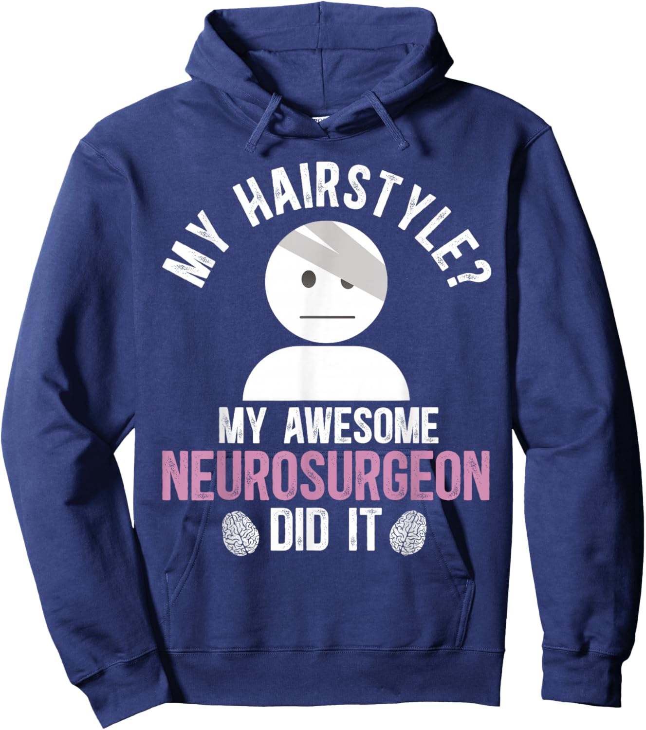 Brain Surgery Recovery Funny Brain Surgery Survivor Hoodie - Hoodie | Navy