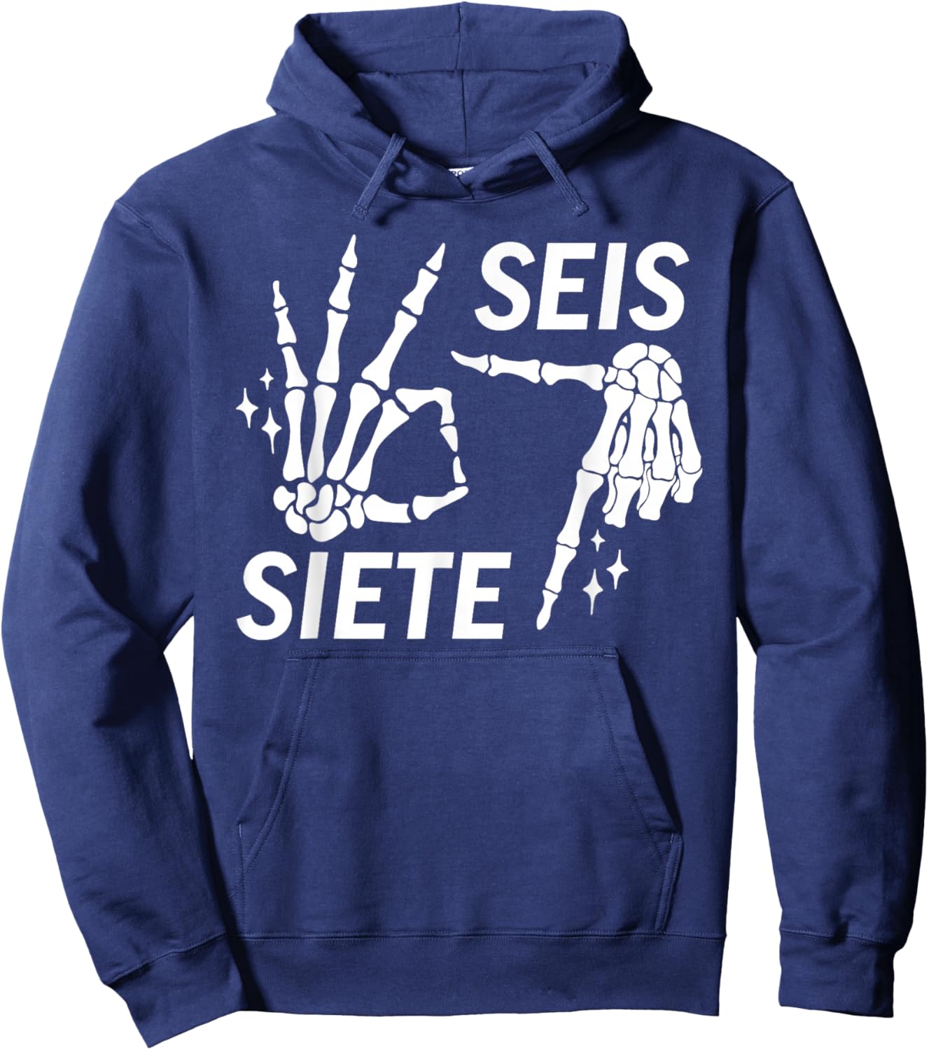 Funny Six Seven Spanish SEIS Siete Hoodie - Hoodie | Navy