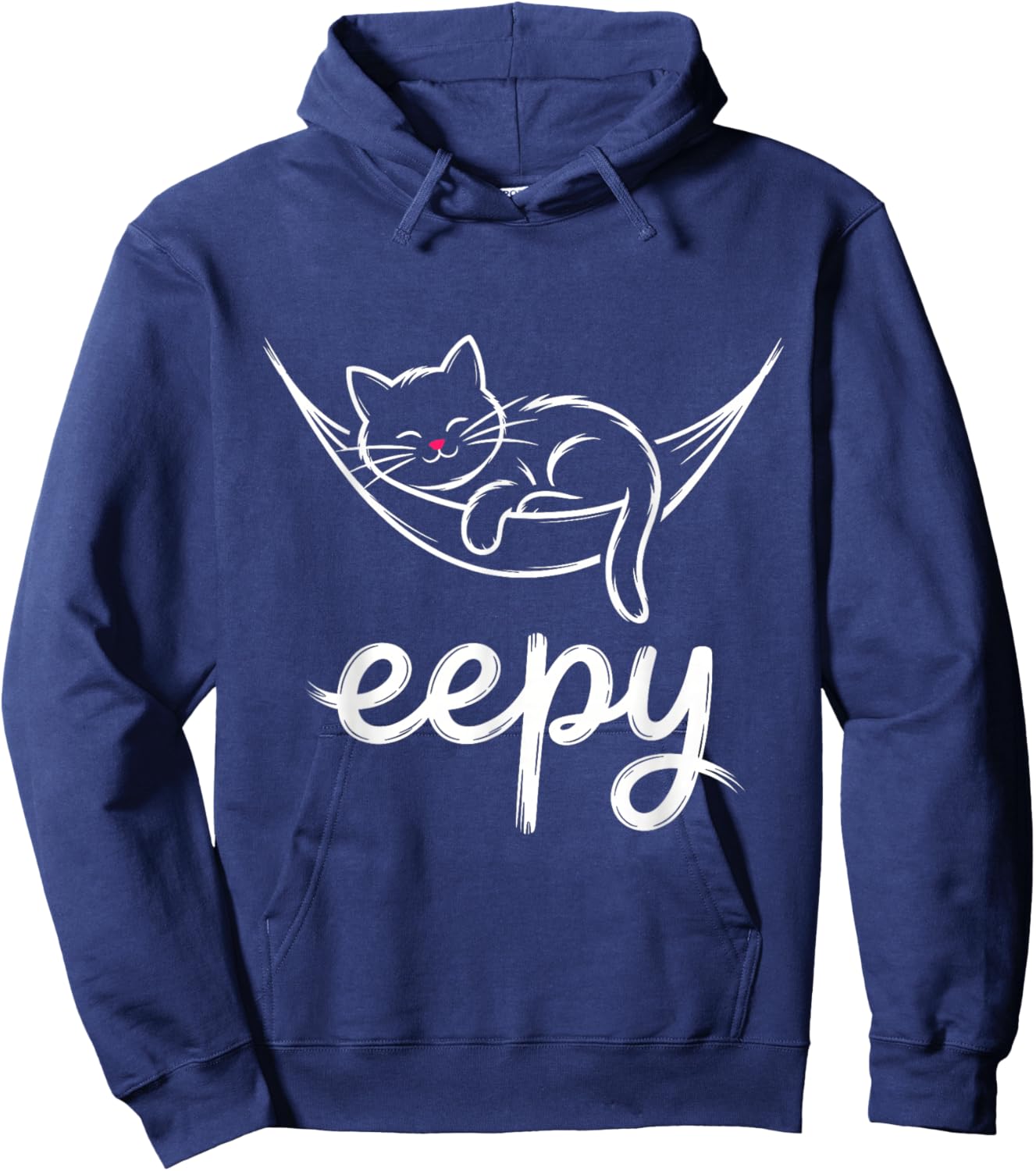 Eepy Cat – Funny Sleepy Cat Meme Hoodie - Hoodie | Navy