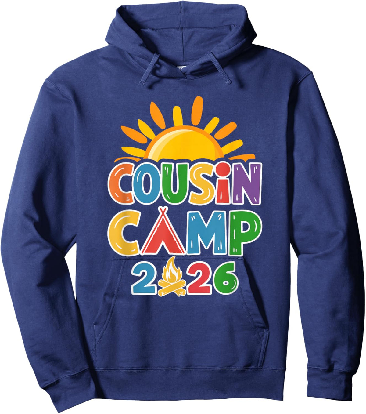 Cousin Camp 2026 Family Vacation Summer Camping Crew Hoodie - Hoodie | Navy