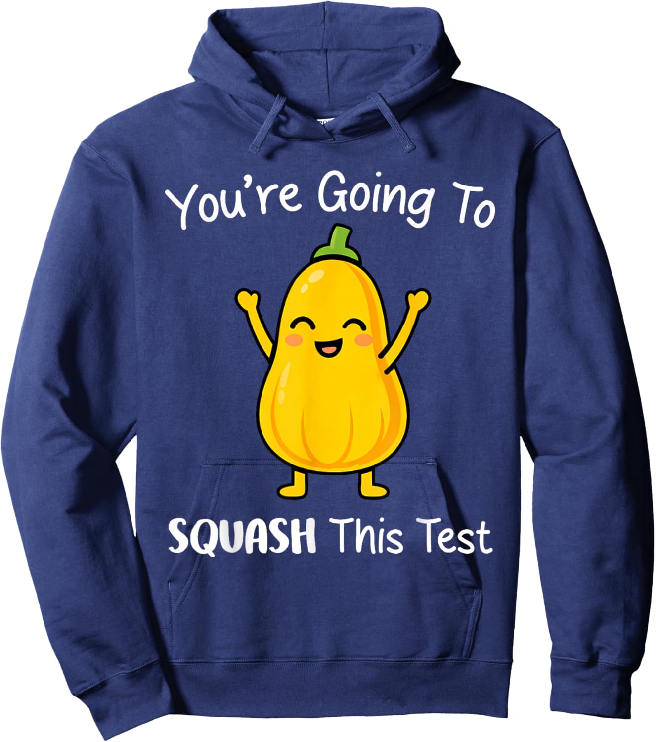 Test Day Funny Squash This Test Motivation Teacher Testing Hoodie - Hoodie | Navy