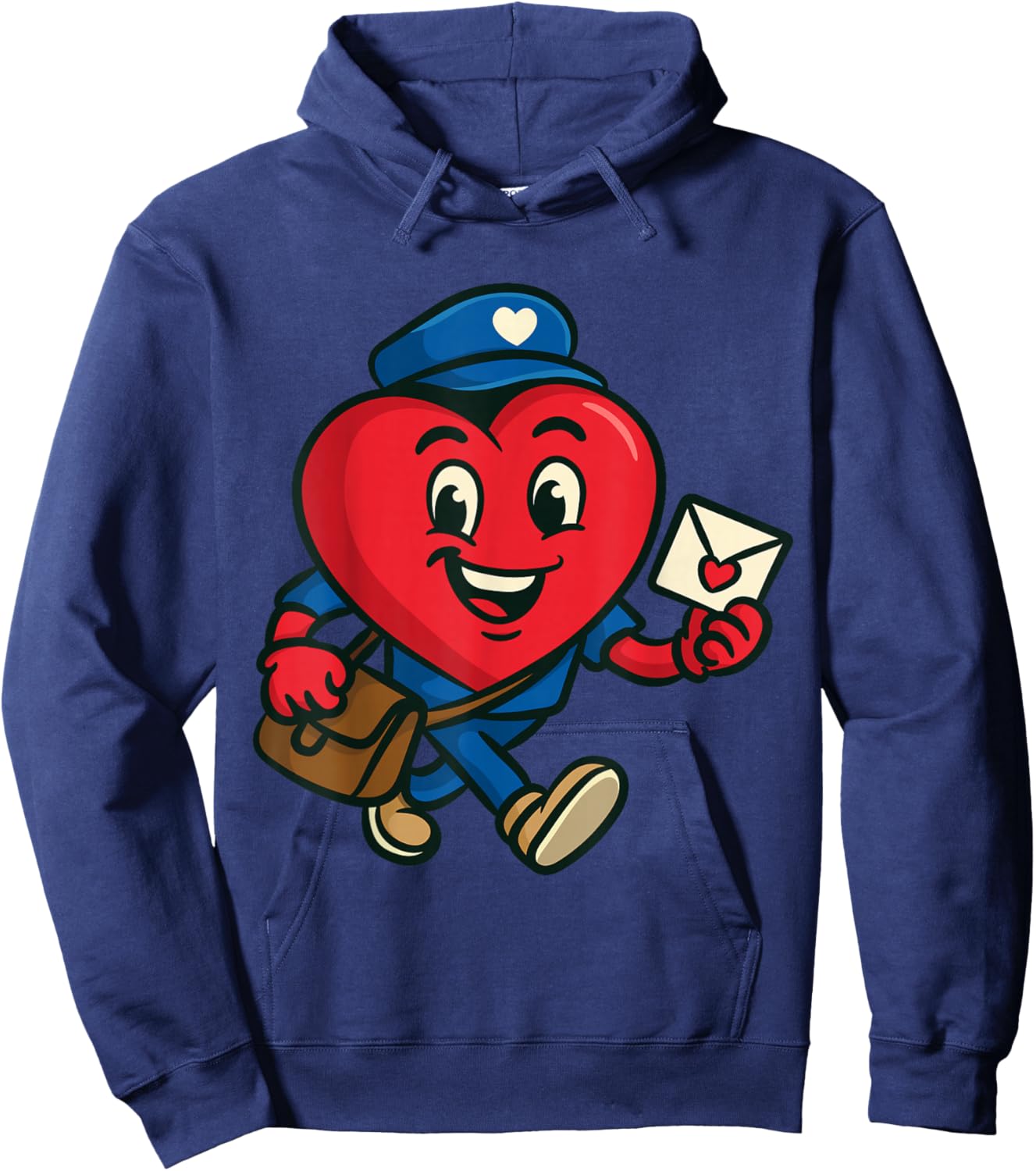 Heart Postal Worker Valentine's Day Mail Delivery Hoodie - Hoodie | Navy
