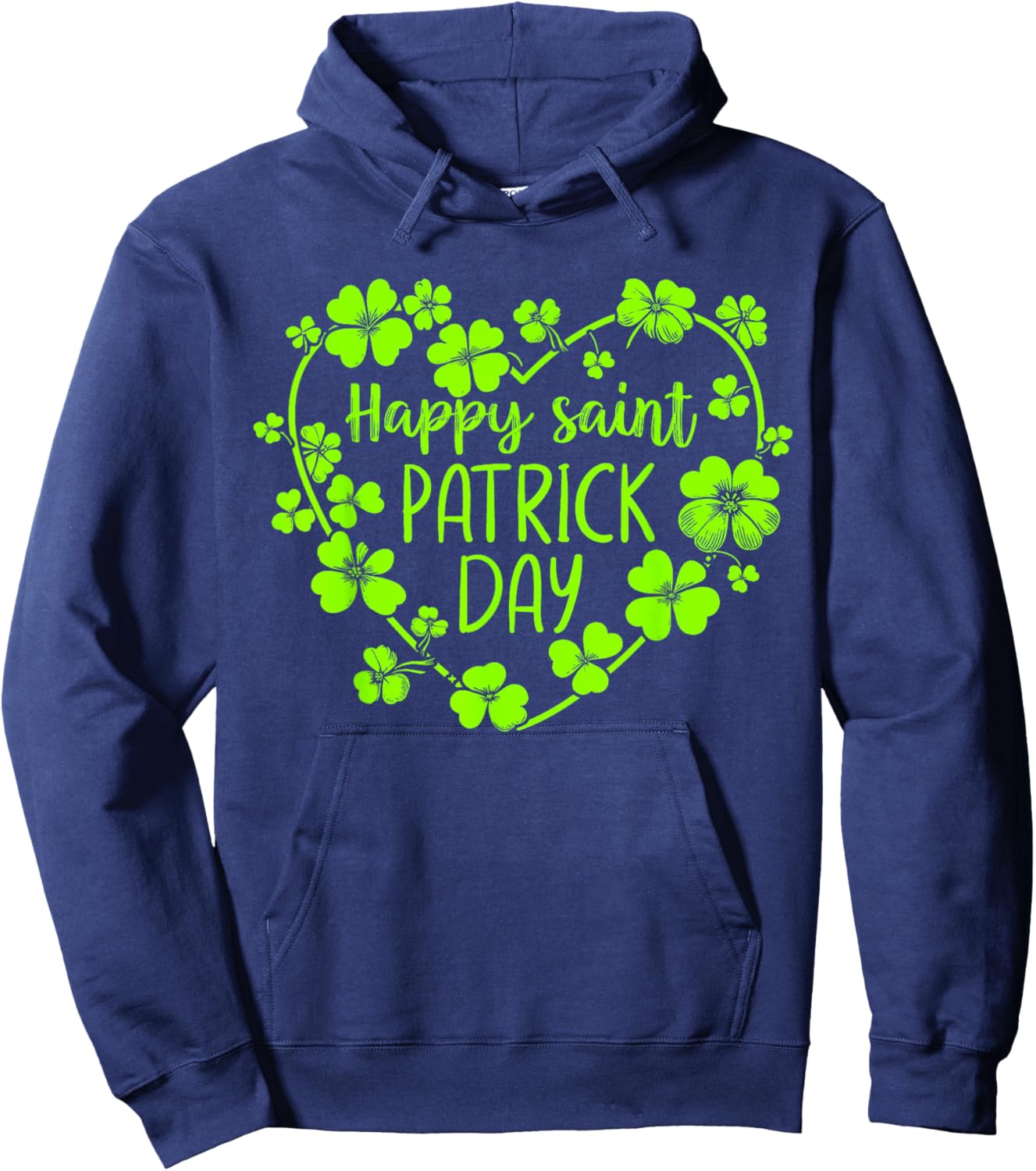 Happy St Patricks Day Lucky Shamrock Irish Party Men Women Hoodie - Hoodie | Navy
