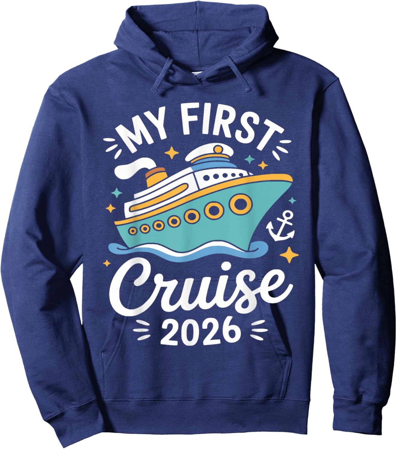 My First Cruise 2026 Cute Family Kids Cruising Vacation Hoodie - Hoodie | Navy