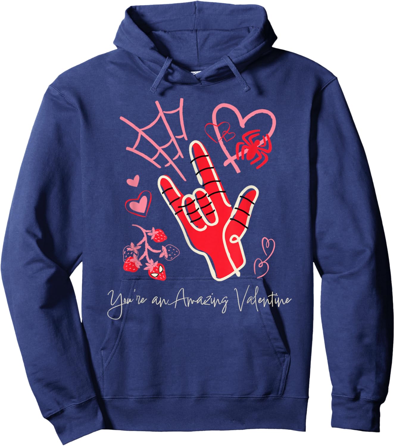 Marvel Spider-Man You're an Amazing Valentine Gift Hoodie - Hoodie | Navy