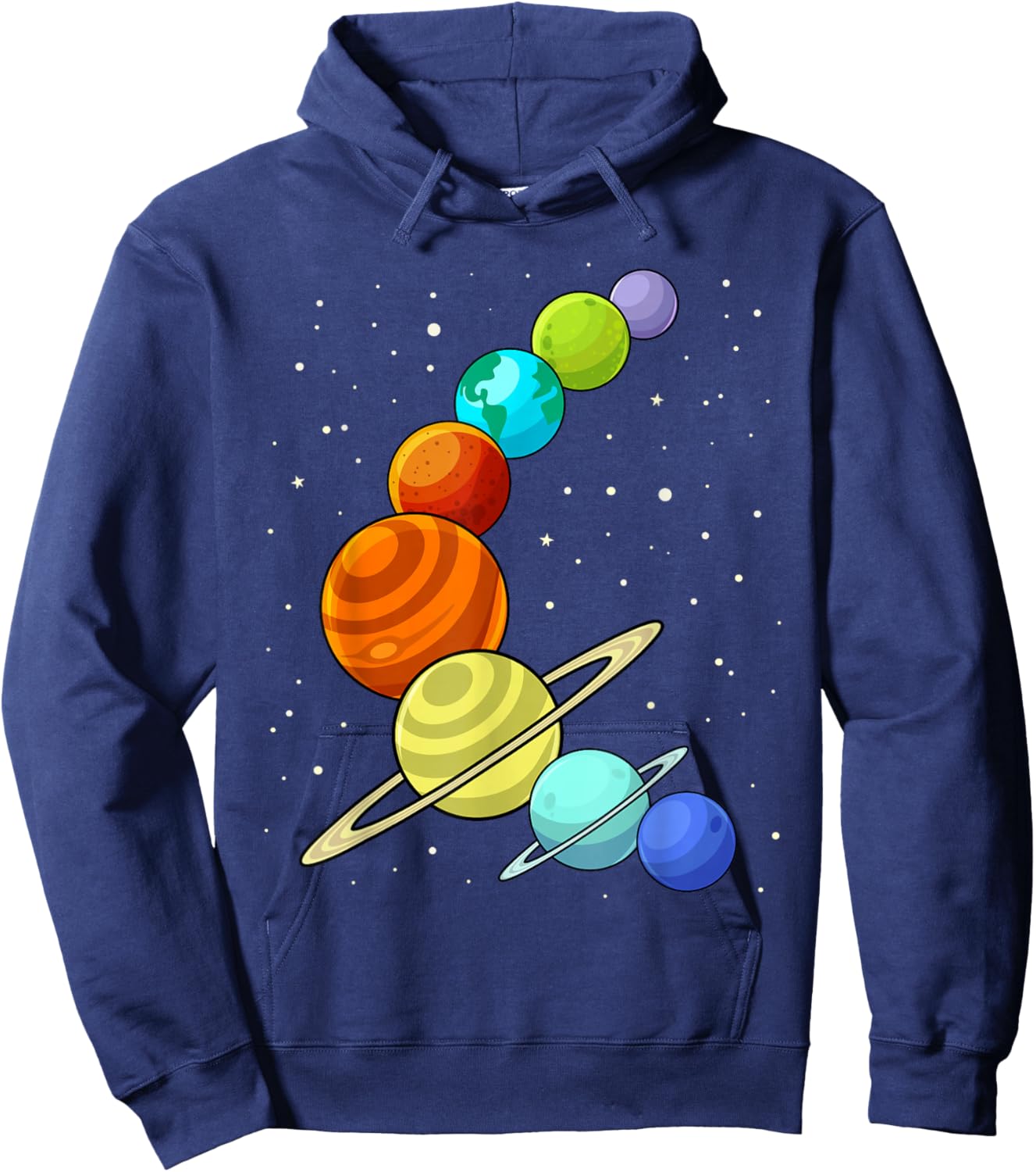 Planets Space Galaxy Solar System Men Women Kids Hoodie - Hoodie | Navy
