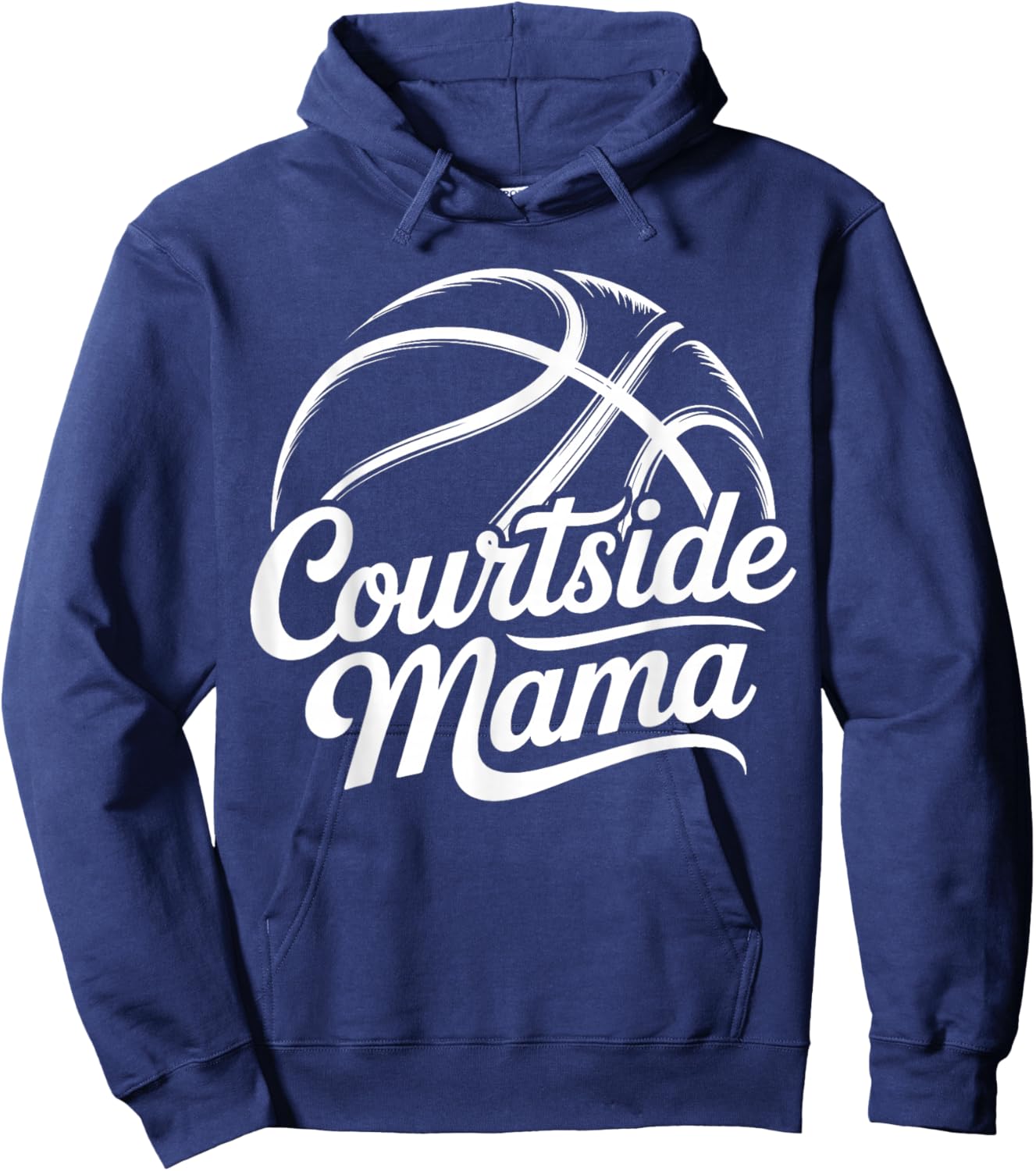 Courtside Mama Basketball Mom Game Day Hoodie - Hoodie | Navy