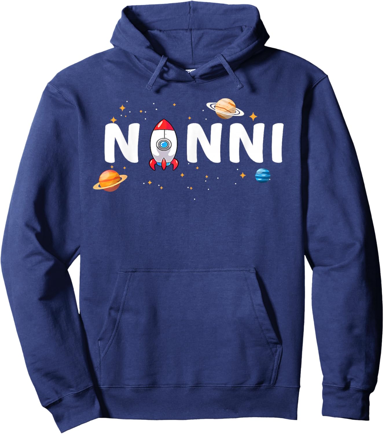 Nonni of The Birthday Boy Astronaut 1st Birthday Family Hoodie - Hoodie | Navy