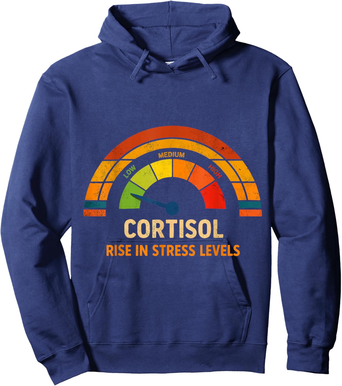 Funny Low Cortisol Levels v Meme Hoodie - Hoodie | Navy