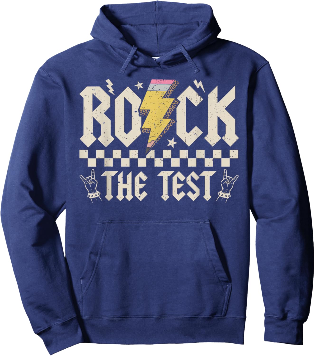 Testing Day Rock The Test ABCD Motivational Teacher Students Hoodie - Hoodie | Navy