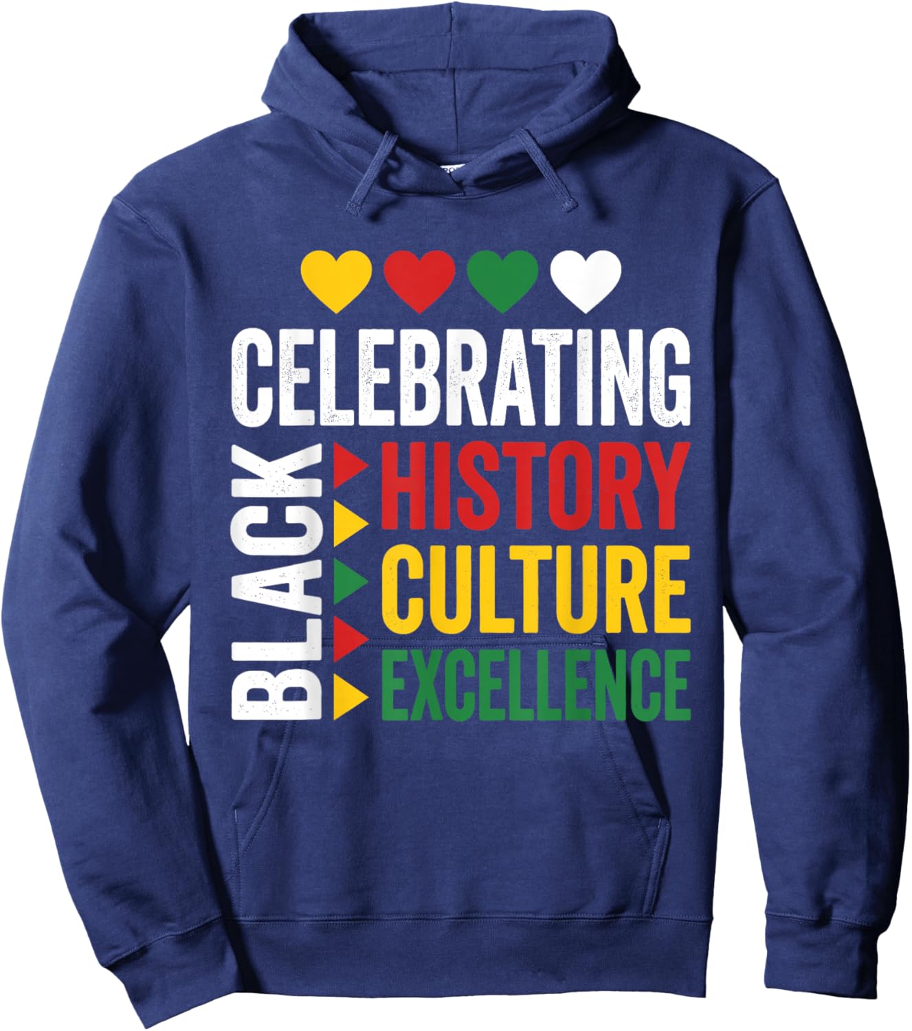 Celebrating Black History Month African Afro Men Women Kids Hoodie - Hoodie | Navy