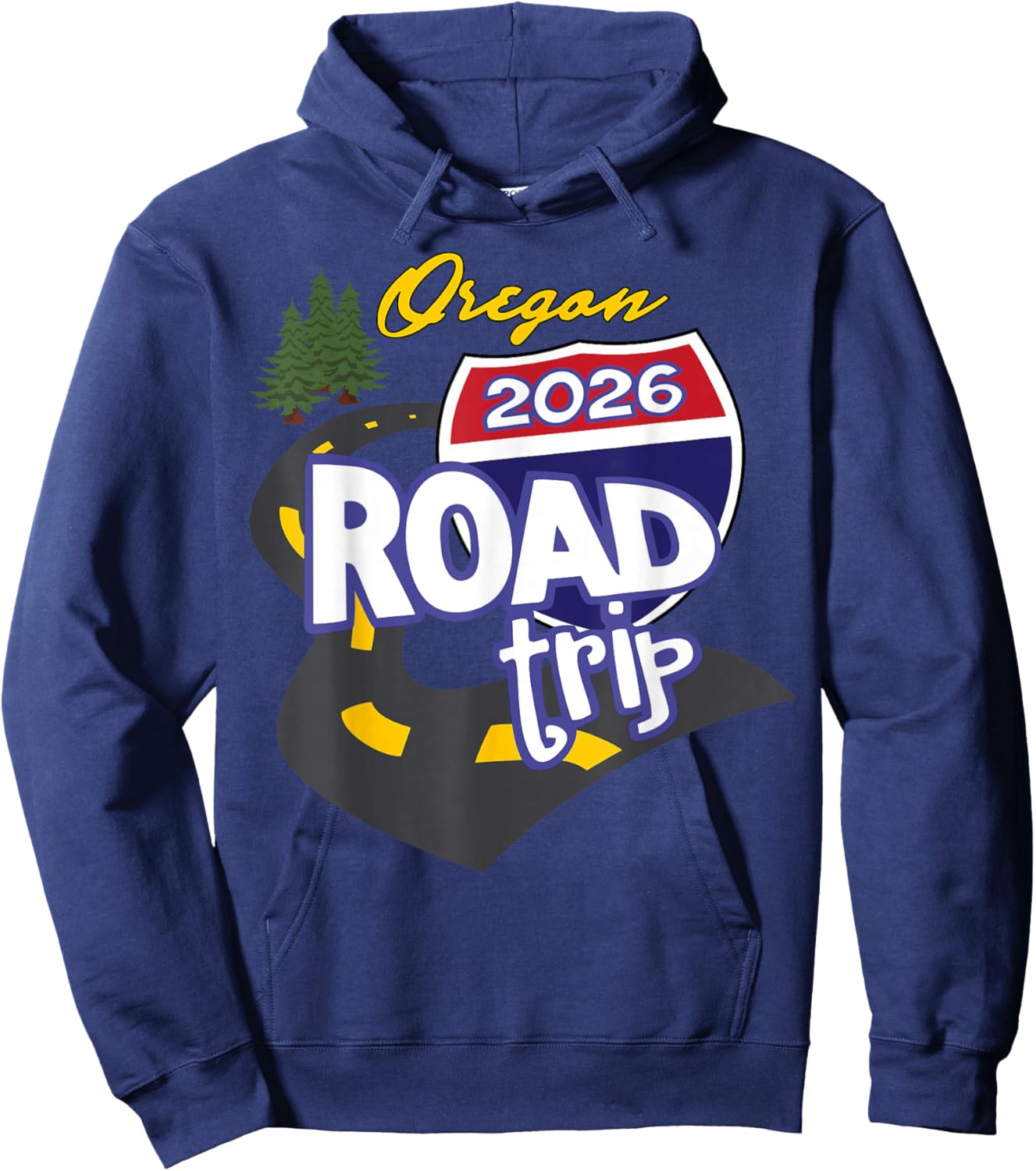 2026 Portland Oregon Road Trip Hoodie - Hoodie | Navy