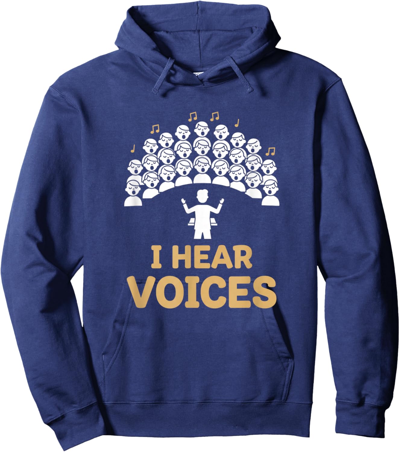 Teacher Choir Director I Hear Voices Chorister Choir Singer Hoodie - Hoodie | Navy
