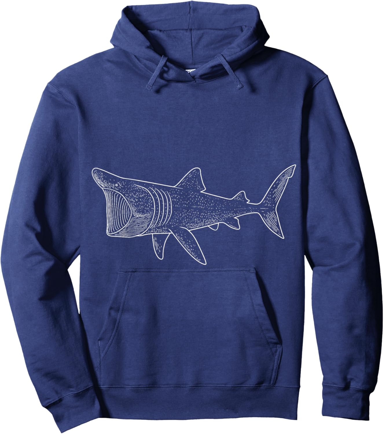 Basking Shark Illustration Shark Lover Hoodie - Hoodie | Navy
