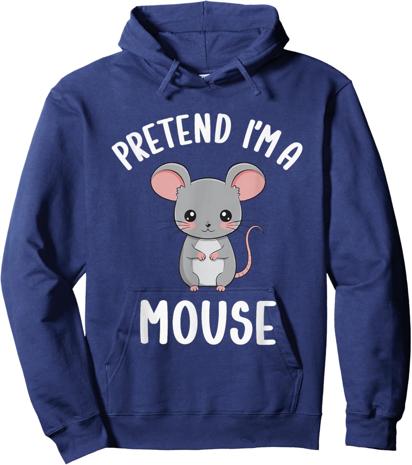 Pretend I'm A Mouse Kids Funny Mouse Halloween Costume Hoodie - Hoodie | Navy