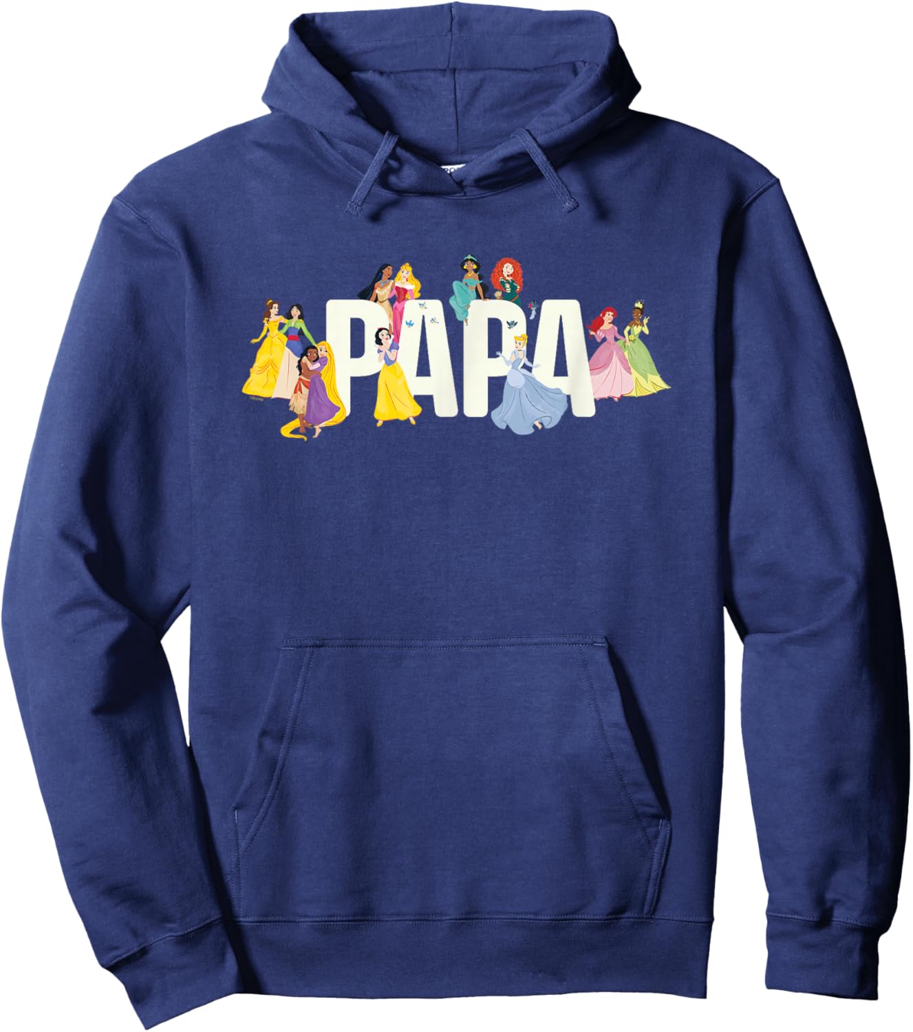 Disney Princess Squad Papa Family Trip Vacation Reunion Hoodie - Hoodie | Navy