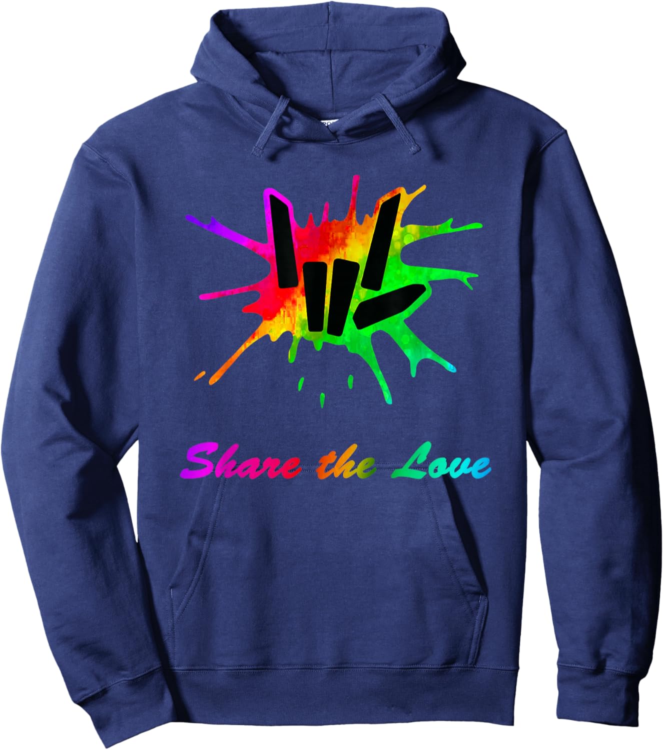 Sharer Share The Love Birthday Gifts for Kids and Youth Hoodie - Hoodie | Navy