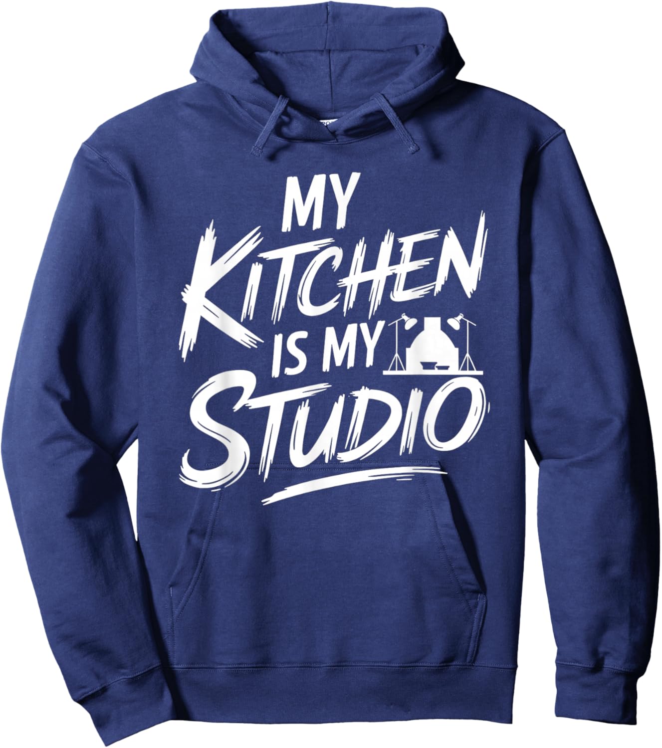 My Kitchen is My Studio Food Influencer Chef Cook Vlogger Hoodie - Hoodie | Navy