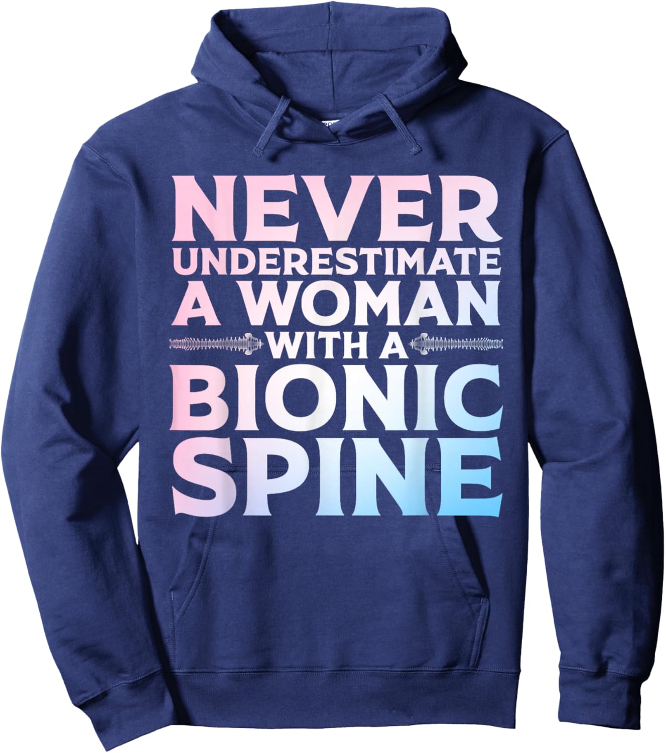 Spine Surgery Art Girls Back Lumbar Spine Surgery Hoodie - Hoodie | Navy