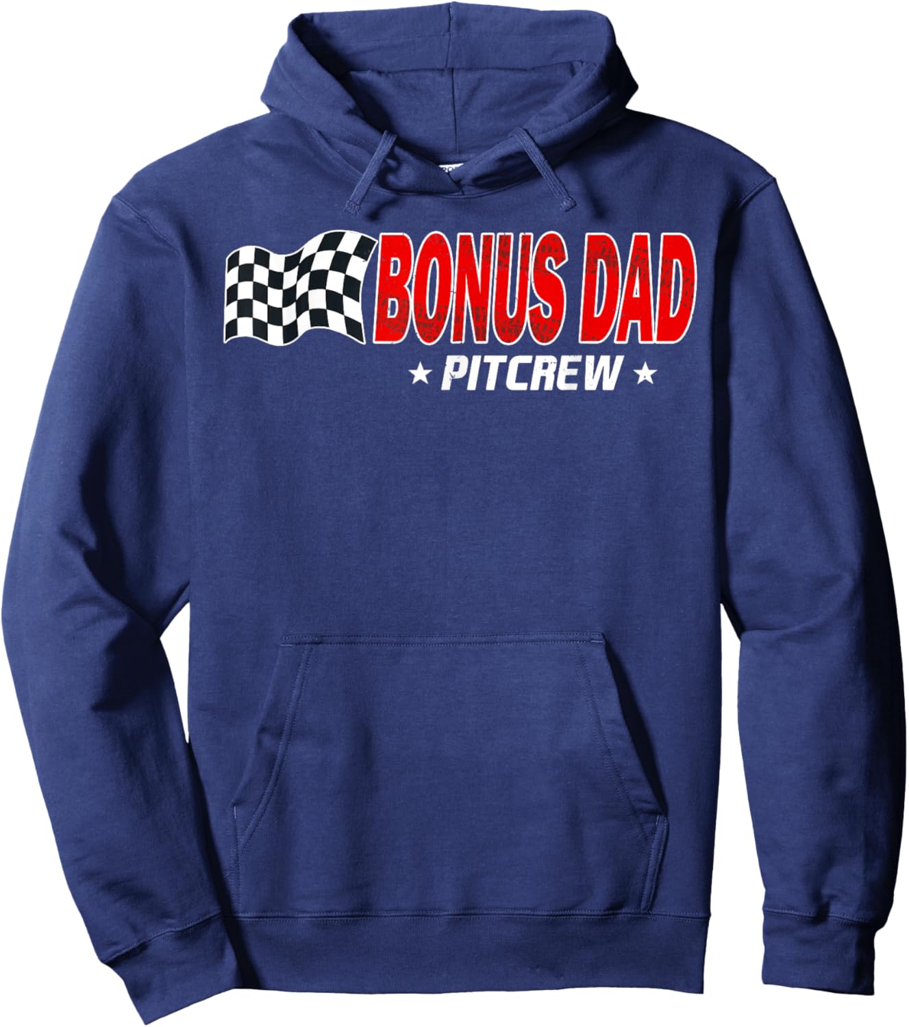 Bonus Dad Pit Crew Race Car Birthday Family Racing Hoodie - Hoodie | Navy