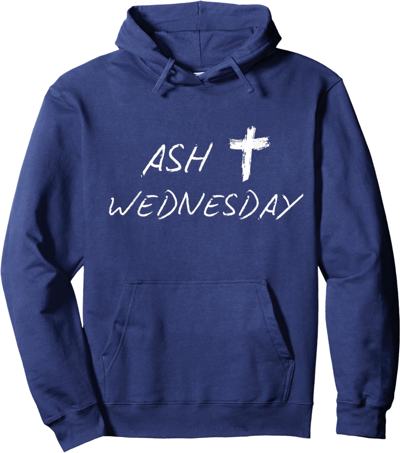 Ash Wednesday Christian Catholic Ashes and Dust Smudge Cross Hoodie - Hoodie | Navy