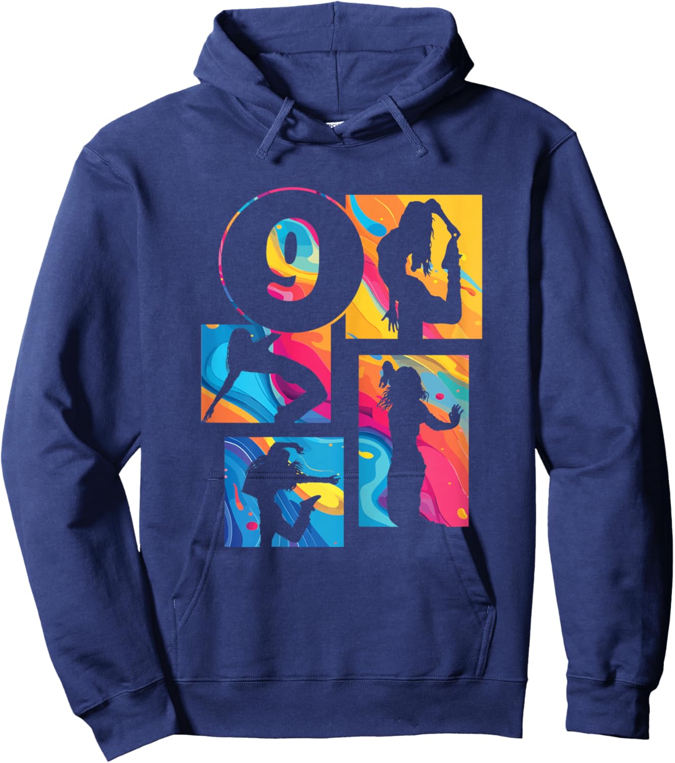 9th Birthday Girl Hip Hop Dancer Breakdancer 9 Years Old Hoodie - Hoodie | Navy