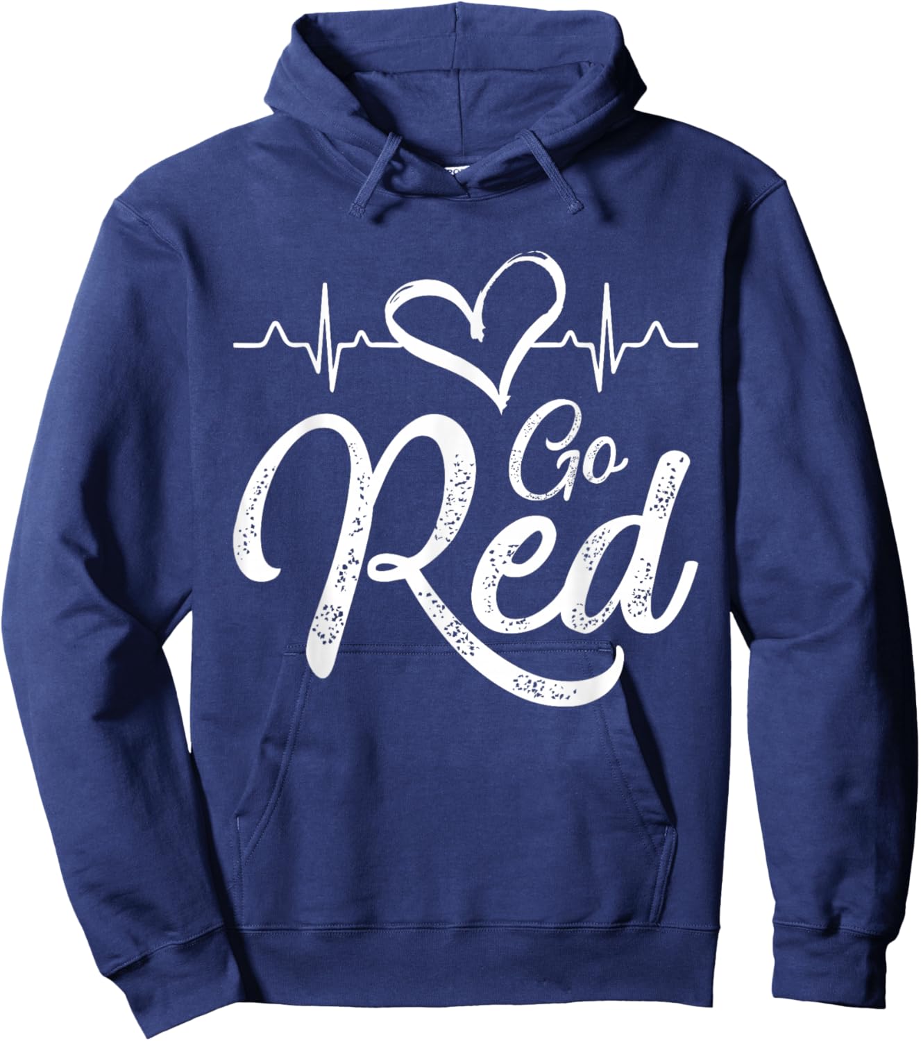 Go Red American Heart Disease Month Awareness Hoodie - Hoodie | Navy