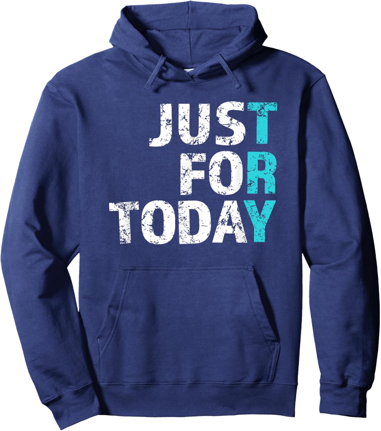Try Just for Today - Proud Clean Sober One Day At A Time Hoodie - Hoodie | Navy