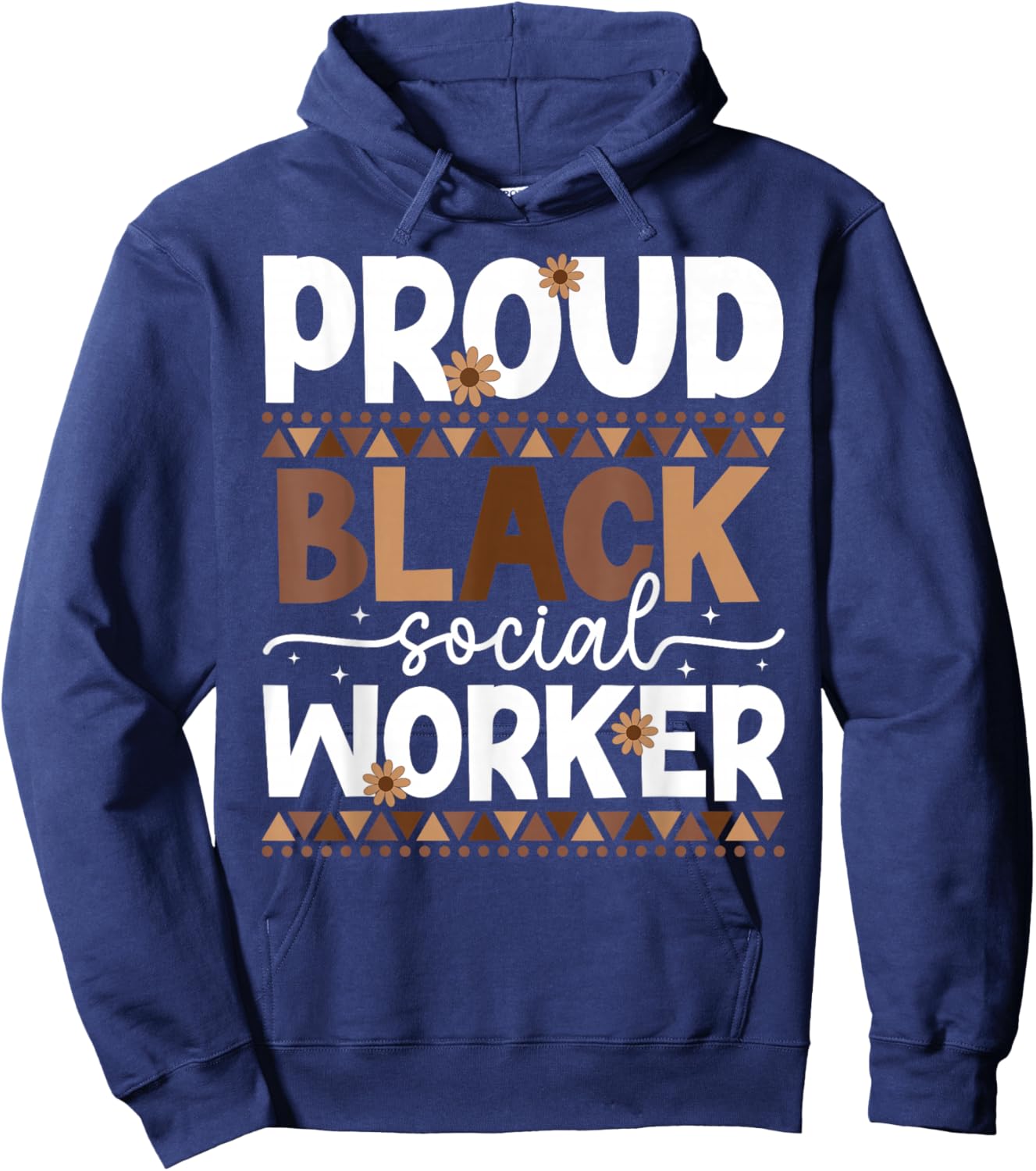 Proud Black Social Worker Melanin Social Workers Hoodie - Hoodie | Navy