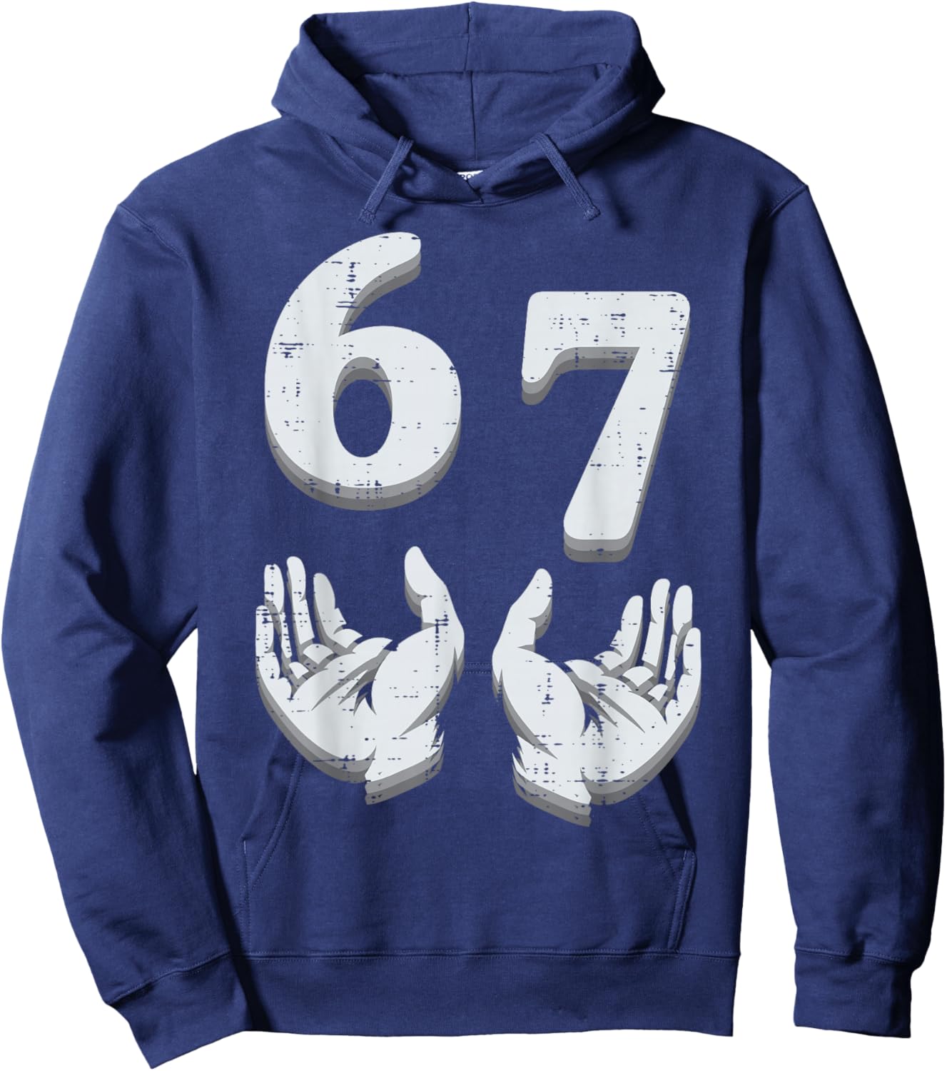 67 Meme Funny 6 7 Men Women Kids Boys Girls Youth Teen Hoodie - Hoodie | Navy