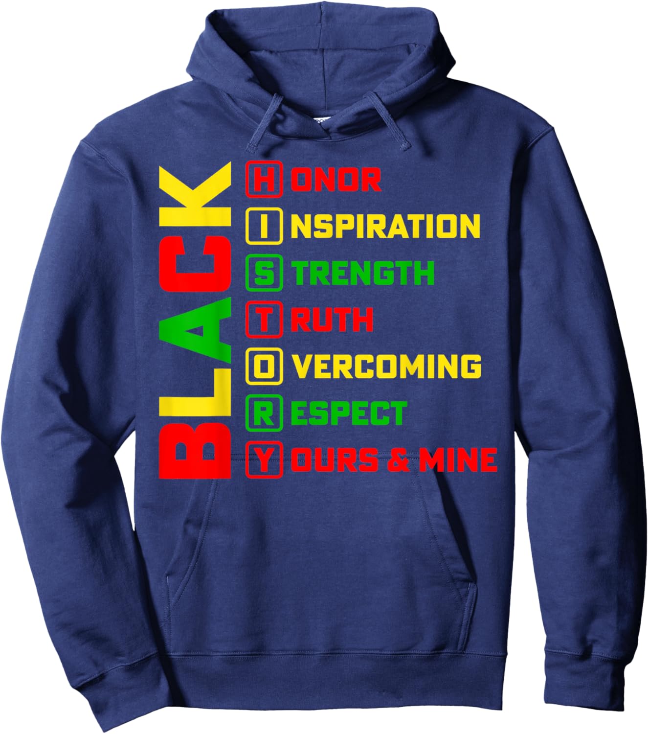 Black History Month Leaders African American BHM Women Kids Hoodie - Hoodie | Navy