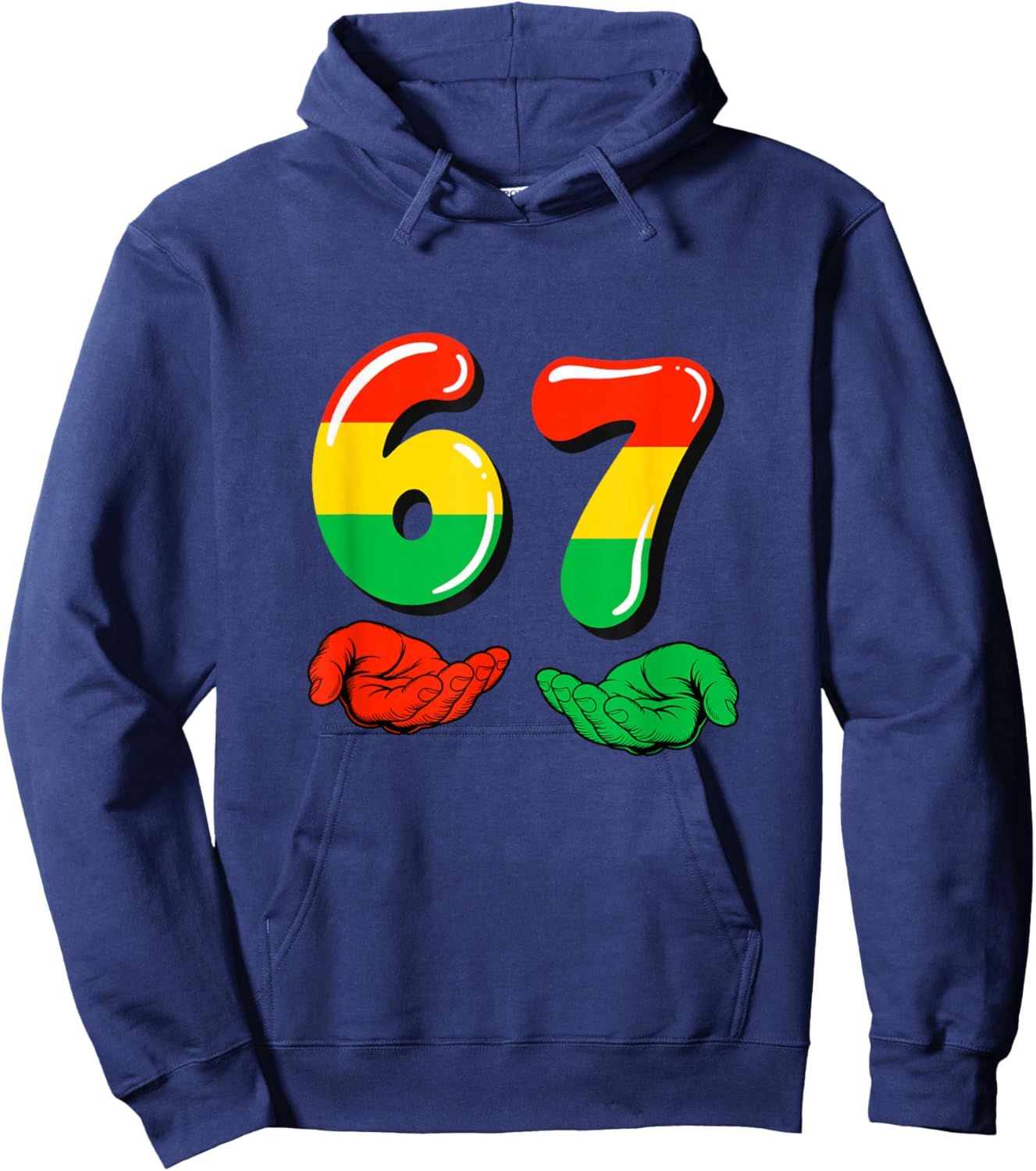 67 Black History Month Funny Six Seven Meme Bruh African Hoodie - Hoodie | Navy
