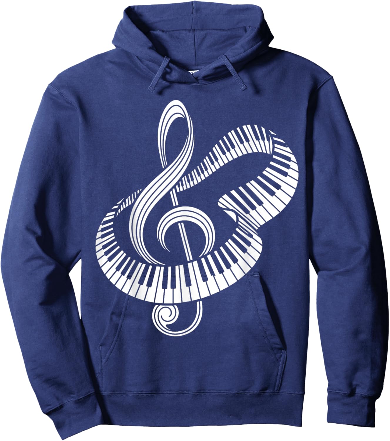 Pianist Music Note Treble Clef Piano Player Keyboard Teacher Hoodie - Hoodie | Navy
